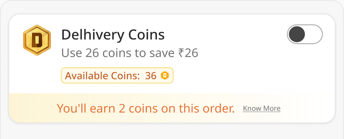 Coin card: ready to use