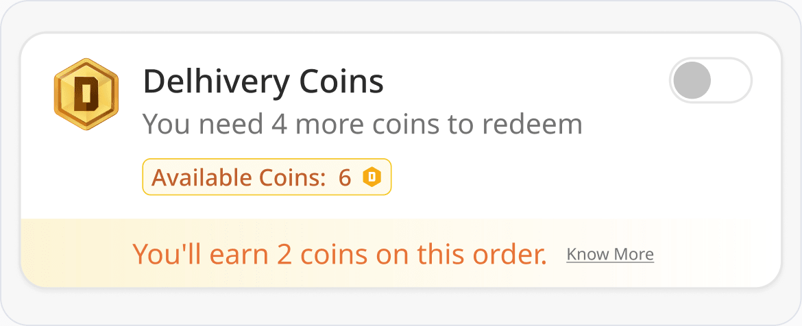 Coin card: under 10 coins