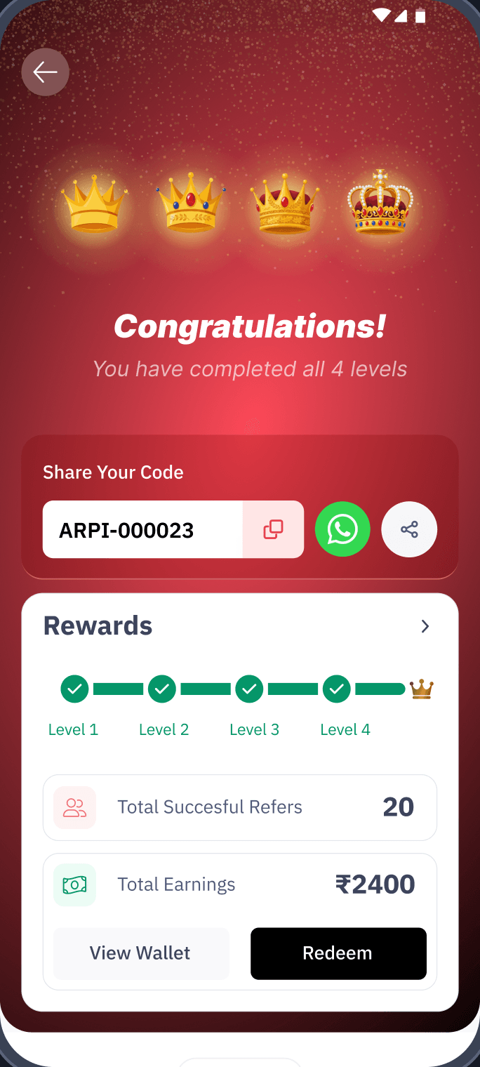 The refer page at 20 referrals